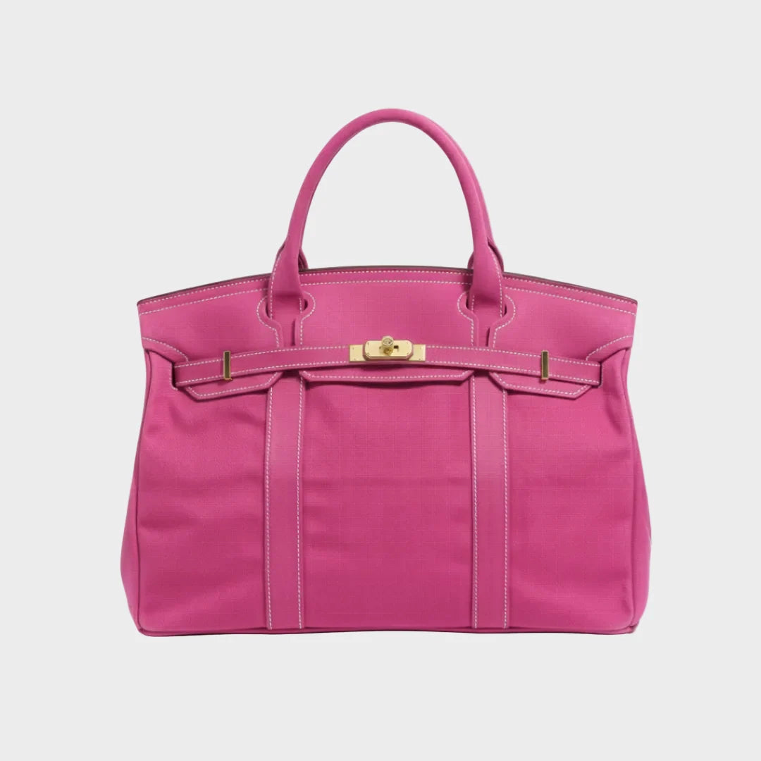 Women's Tote Bag with Double Handles and Front Strap for Travel 11