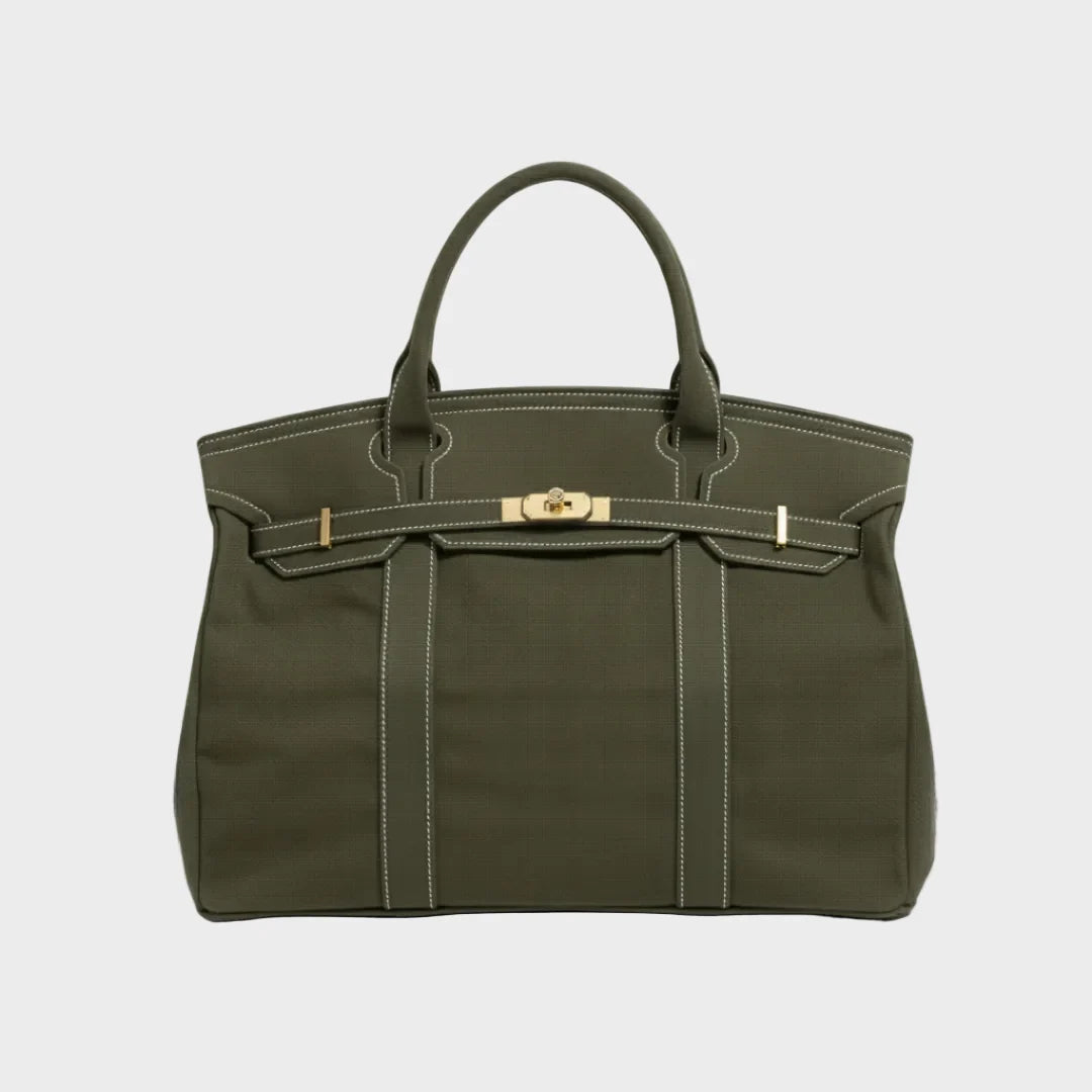Women's Tote Bag with Double Handles and Front Strap for Travel 7