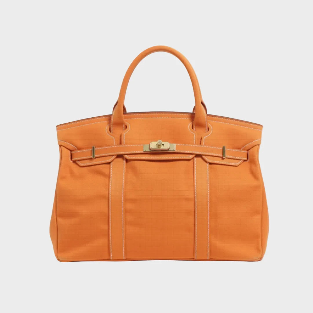 Women's Tote Bag with Double Handles and Front Strap for Travel 9