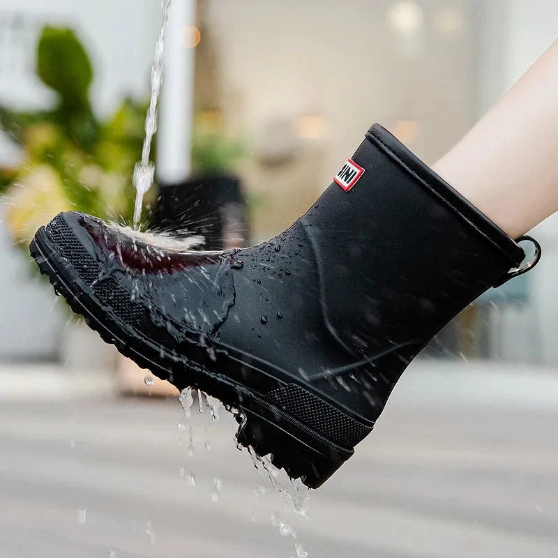 Women's Waterproof Black Ankle Boots with Lug Sole for Outdoor Use 5