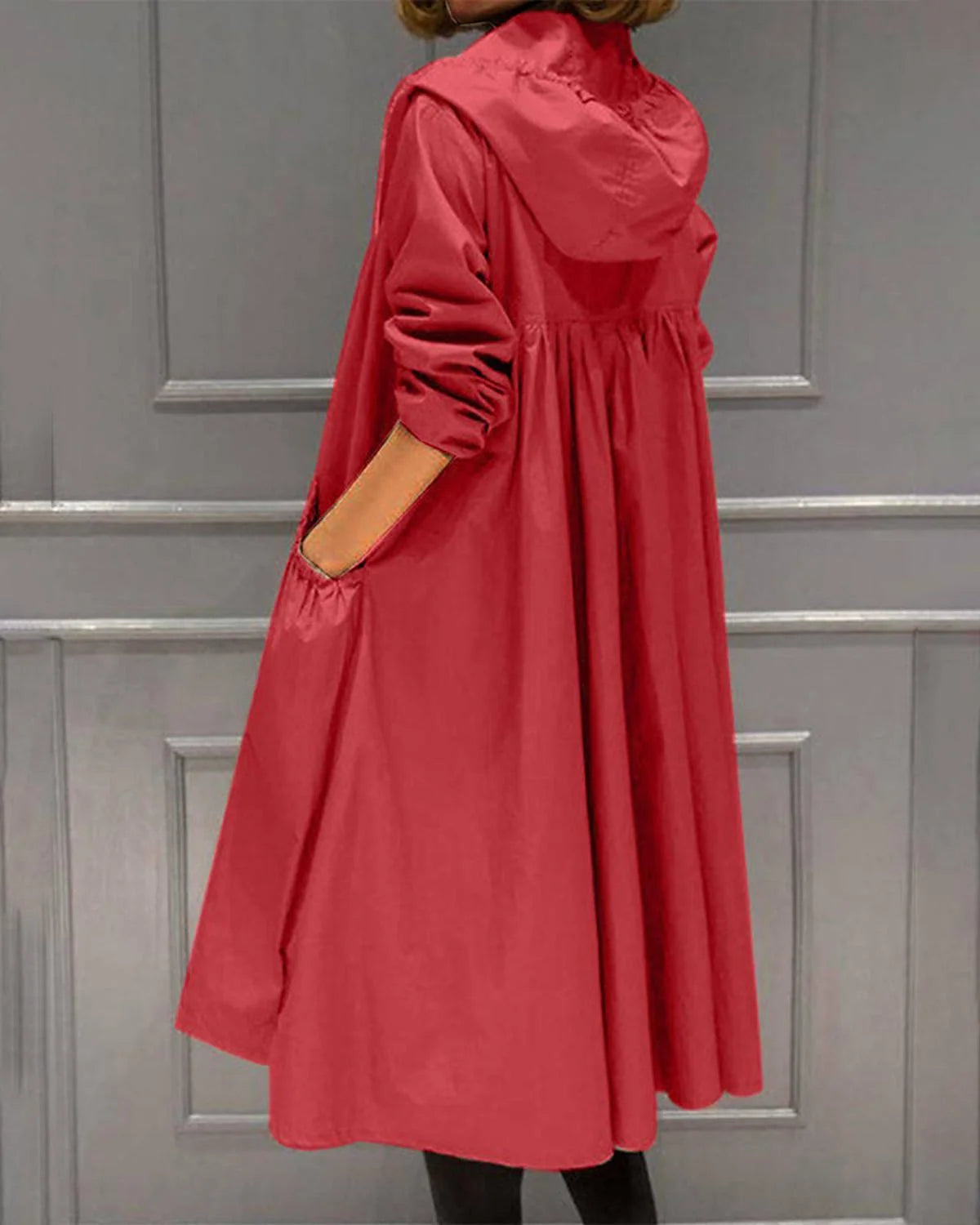 Women's Waterproof Hooded Trench Coat for Autumn and Winter 2