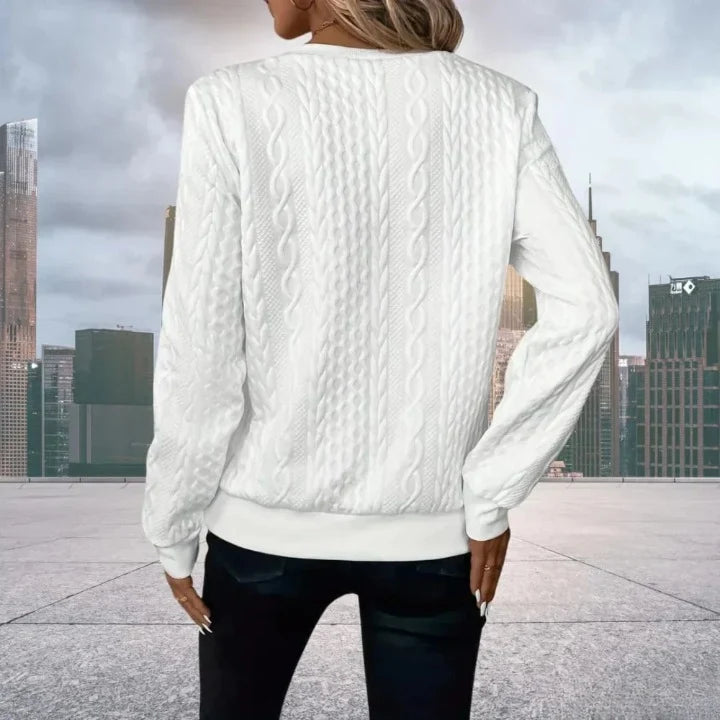 Zip-Up Knit Sweater for Men with Relaxed Fit and Textured Fabric 2