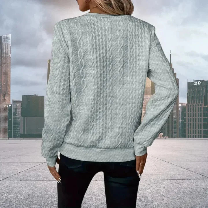 Zip-Up Knit Sweater for Men with Relaxed Fit and Textured Fabric 5